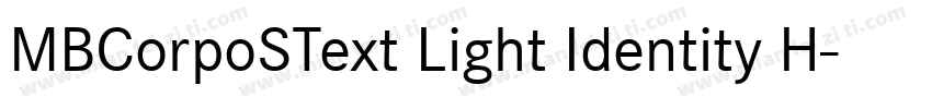 MBCorpoSText Light Identity H字体转换